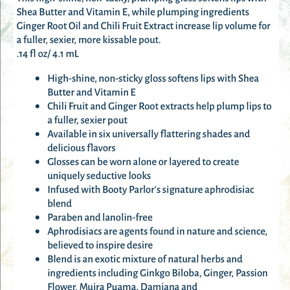 Booty Parlor lip gloss - Picture 2 of 2